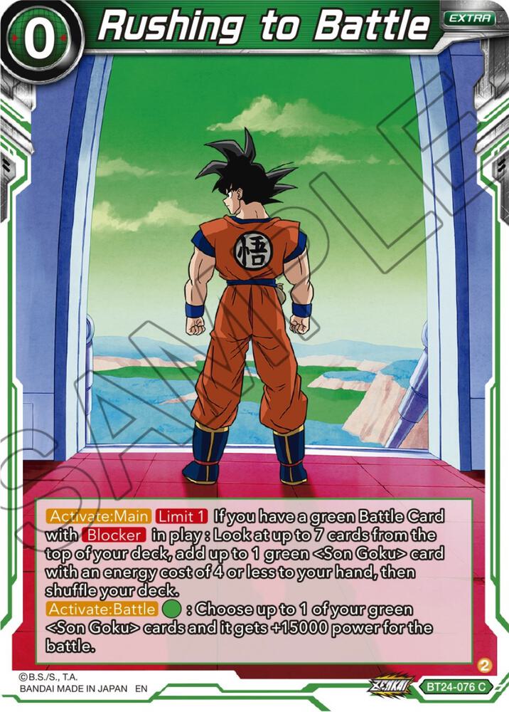 Rushing to Battle Foil BT24-076 Beyond Generations Dragonball Super card