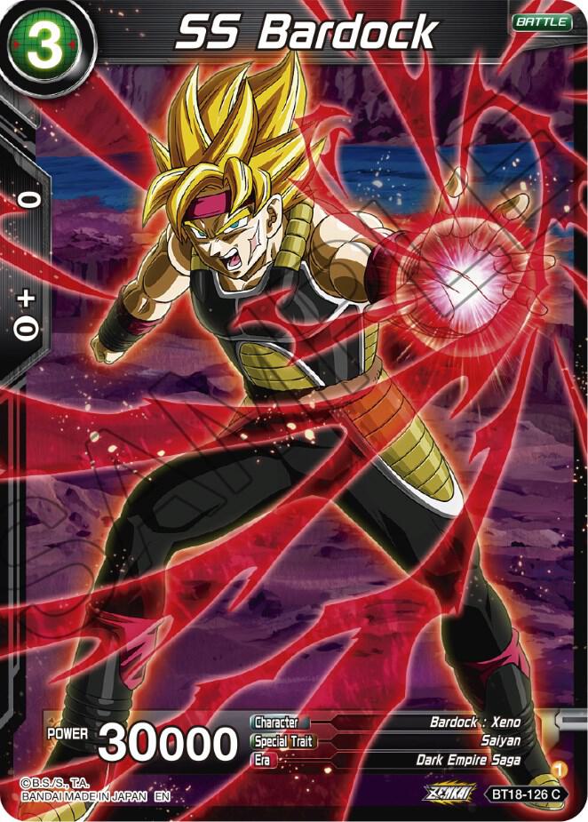 SS Bardock Foil BT18-126 Dawn of the Z-Legends Dragonball Super card