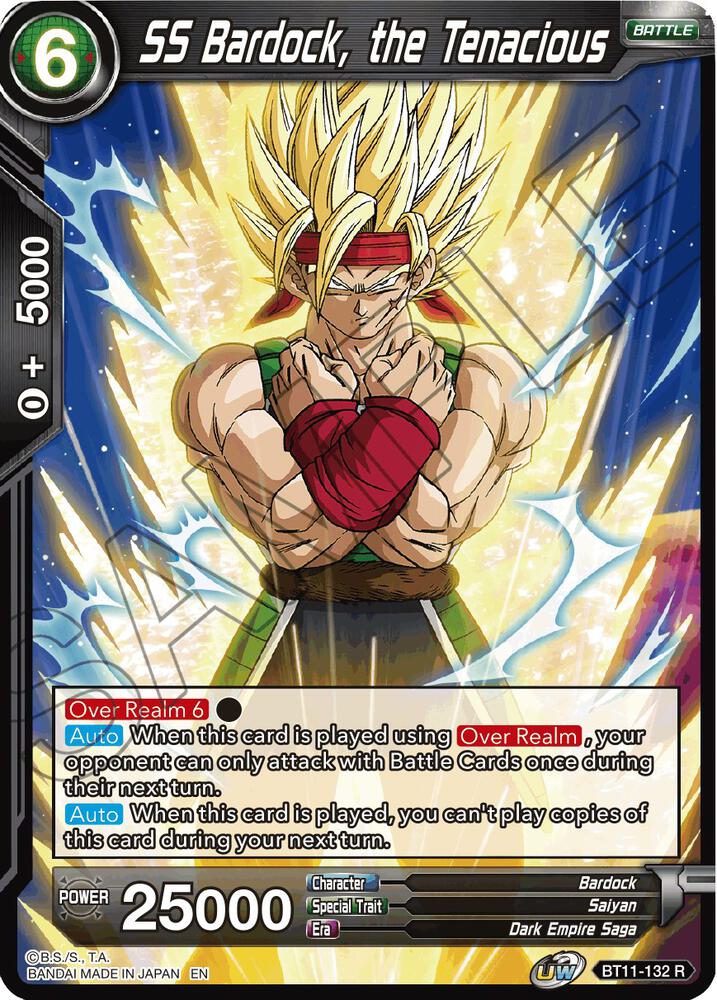 SS Bardock the Tenacious Foil BT11-132 Vermilion Bloodline Dragonball Super card