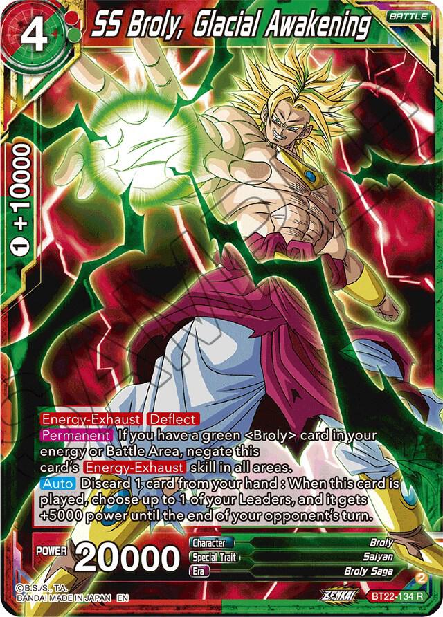SS Broly Glacial Awakening Foil BT22-134 Critical Blow Dragonball Super card