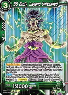 SS Broly Legend Unleashed Foil BT7-069 Assault of the Saiyans Dragonball Super card