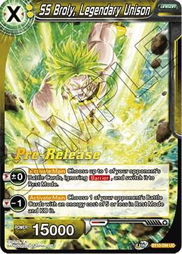 SS Broly Legendary Unison BT10-094 Rise of the Unison Warrior Pre-Release Cards Dragonball Super card