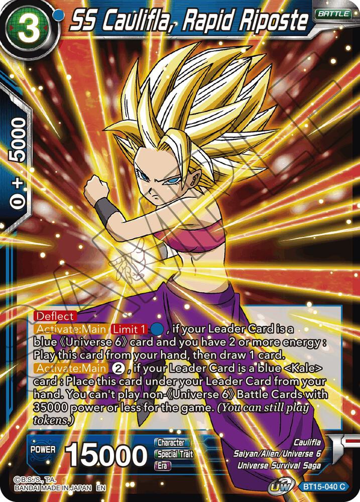 SS Caulifla Rapid Riposte BT15-040 Saiyan Showdown Dragonball Super card