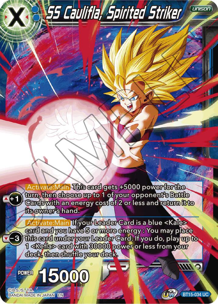 SS Caulifla Spirited Striker BT15-034 Saiyan Showdown Dragonball Super card