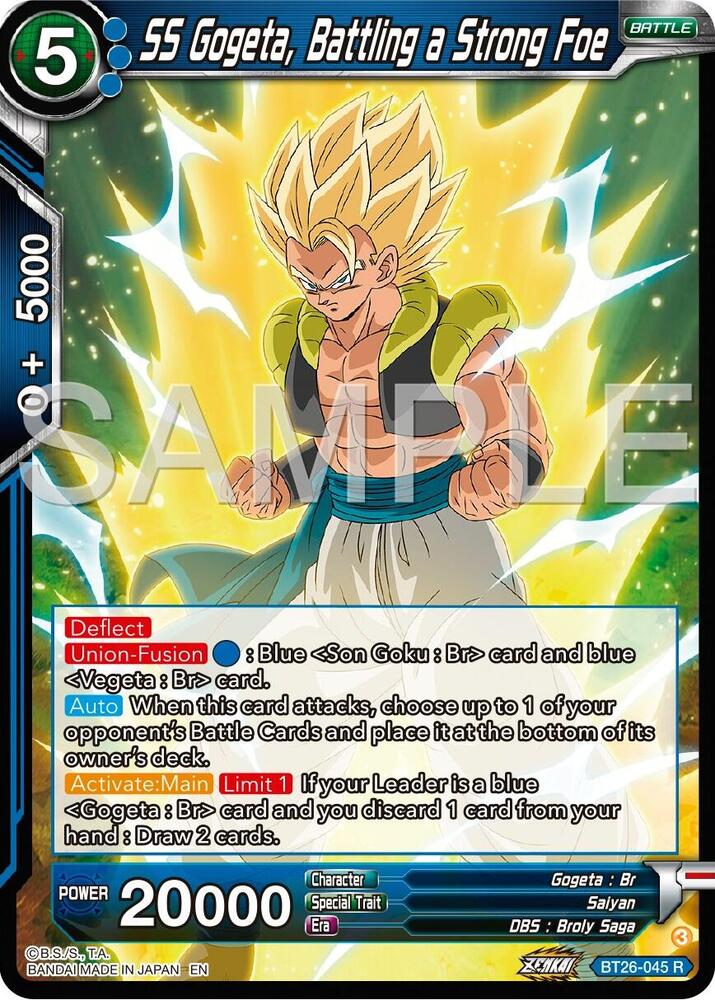 SS Gogeta Battling a Strong Foe Foil BT26-045 Ultimate Advent Dragonball Super card