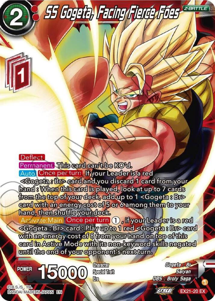 SS Gogeta Facing Fierce Foes EX21-20 5th Anniversary Set Dragonball Super card
