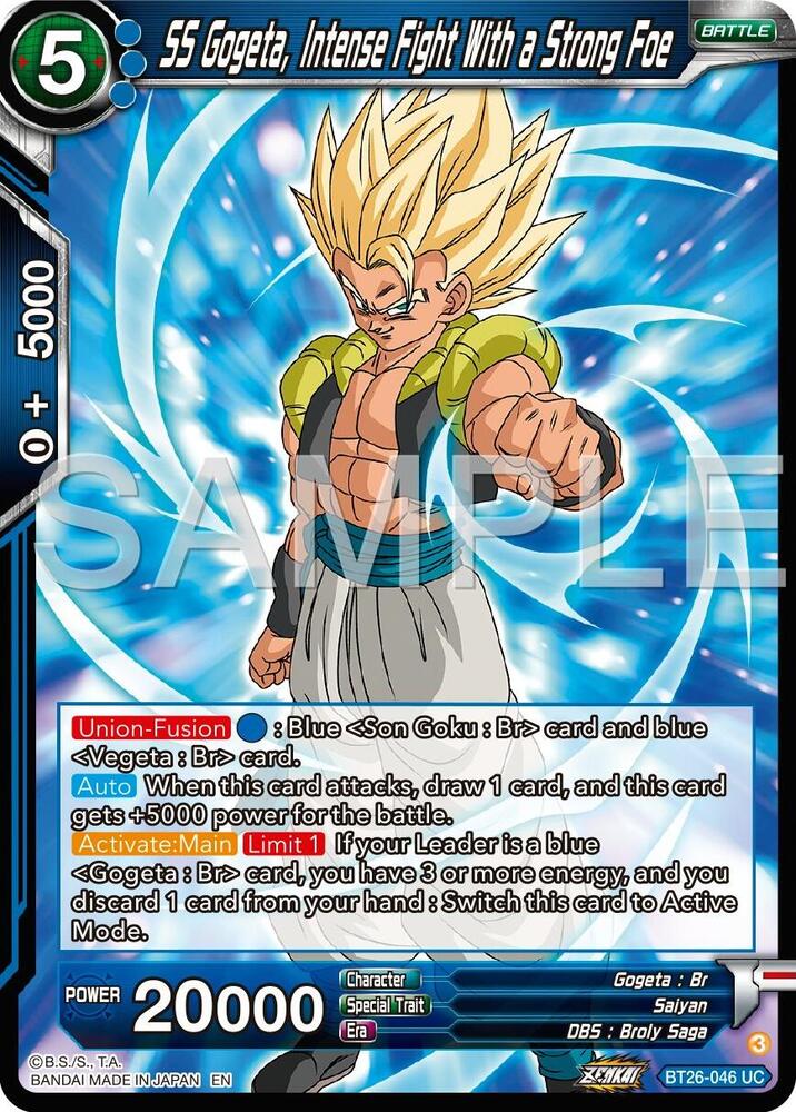 SS Gogeta Intense Fight With a Strong Foe BT26-046 Ultimate Advent Dragonball Super card