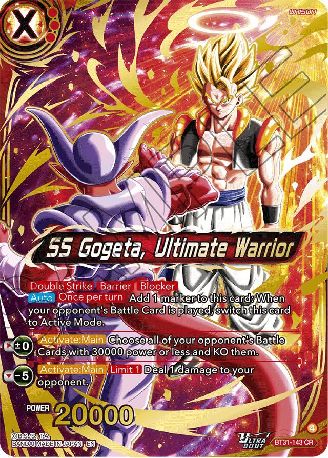 SS Gogeta Ultimate Warrior BT31-143 Impact Beyond Dimensions Dragonball Super card