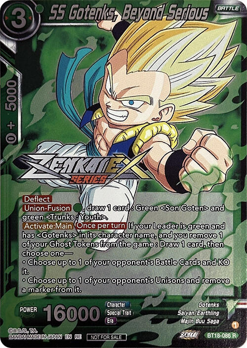 SS Gotenks Beyond Serious Event Pack 13 BT18-086 Tournament Promotion Cards Dragonball Super card