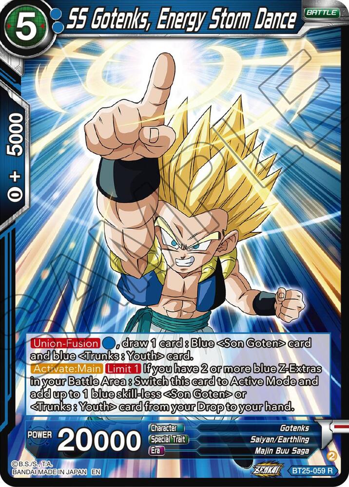 SS Gotenks Energy Storm Dance BT25-059 Legend of the Dragon Balls Dragonball Super card