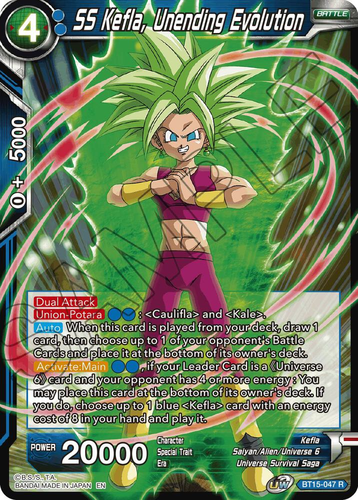SS Kefla Unending Evolution Foil BT15-047 Saiyan Showdown Dragonball Super card