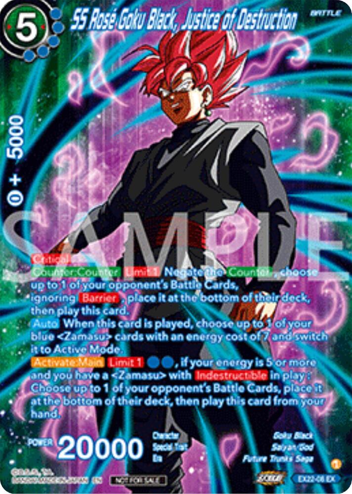 SS Rose Goku Black Justice of Destruction Premium Alt Art Set 2025 Vol2 EX22-08 Promotion Cards Dragonball Super card