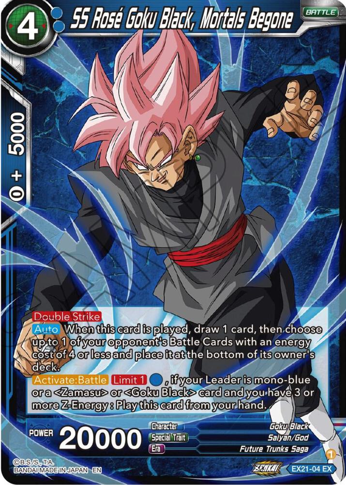 SS Rose Goku Black Mortals Begone EX21-04 5th Anniversary Set Dragonball Super card