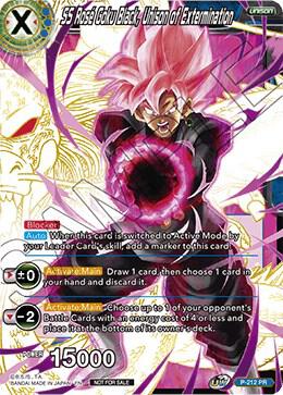 SS Rose Goku Black Unison of Extermination Gold Stamped P-212 Promotion Cards Dragonball Super card
