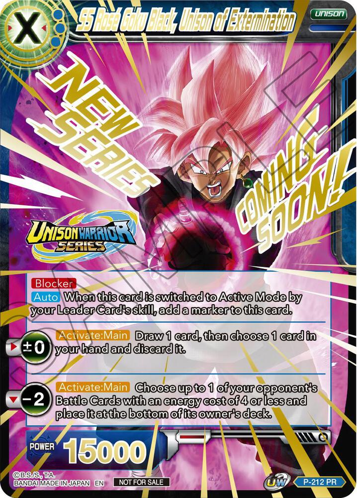 SS Rose Goku Black Unison of Extermination Hot Stamped P-212 Promotion Cards Dragonball Super card