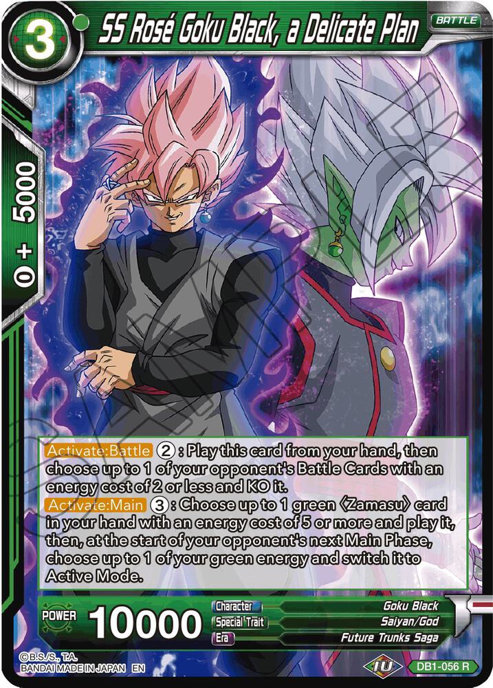 SS Rose Goku Black a Delicate Plan Reprint Foil DB1-056 Battle Evolution Booster Dragonball Super card
