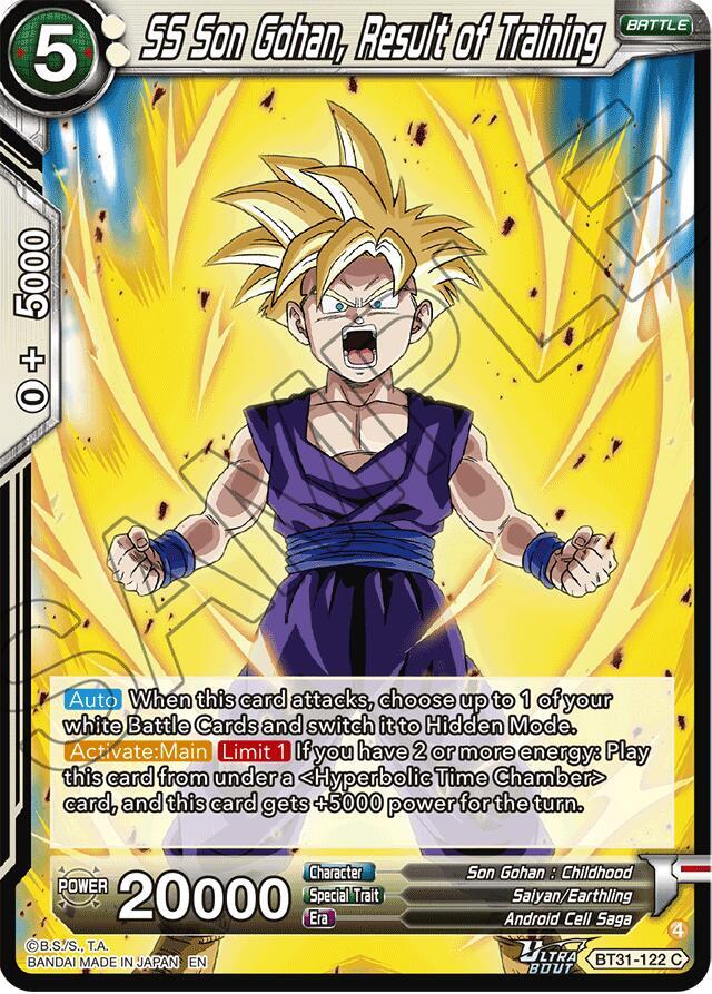 SS Son Gohan Result of Training BT31-122 Impact Beyond Dimensions Dragonball Super card