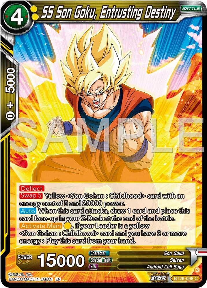 SS Son Goku Entrusting Destiny BT26-098 Ultimate Advent Dragonball Super card