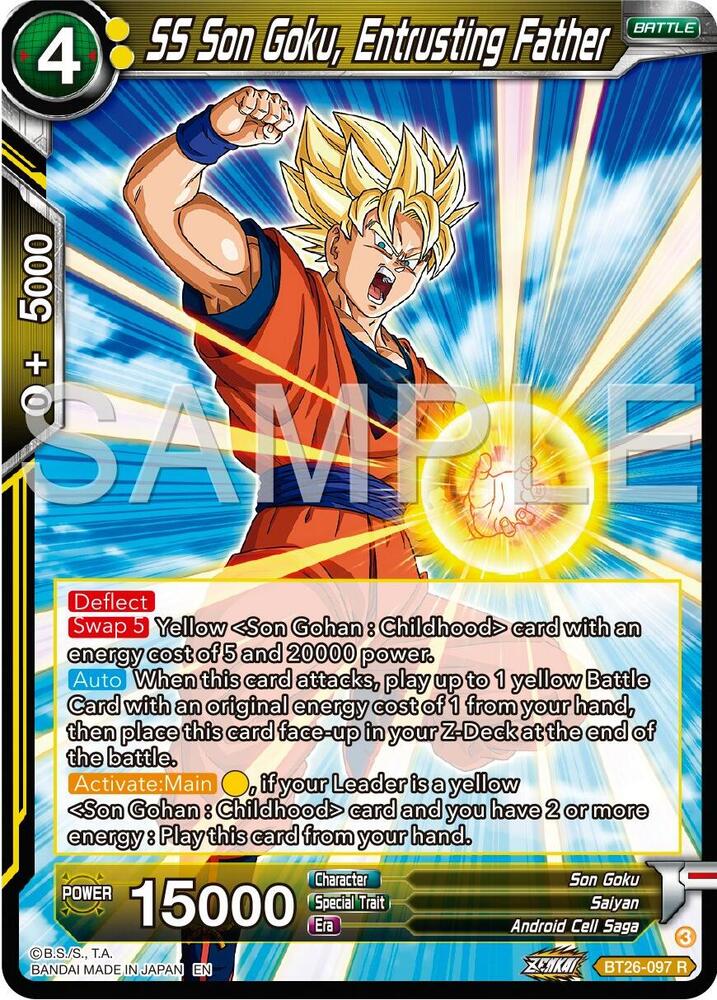 SS Son Goku Entrusting Father Foil BT26-097 Ultimate Advent Dragonball Super card