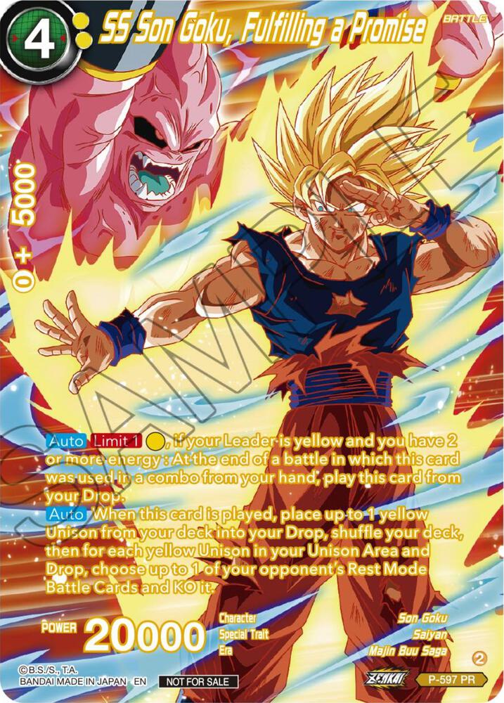 SS Son Goku Fulfilling a Promise Alternate Art Deluxe Pack 2024 Vol1 P-597 Promotion Cards Dragonball Super card