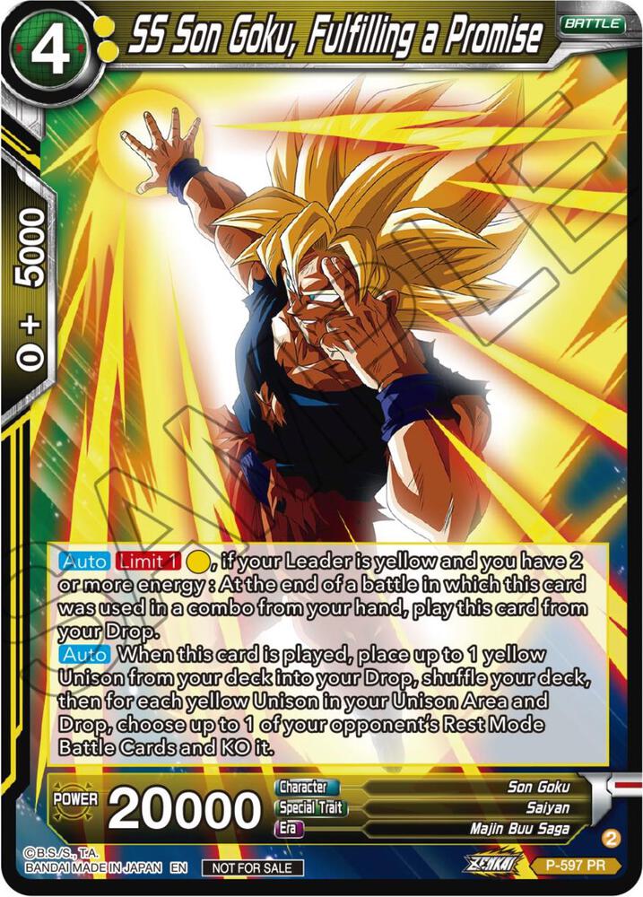 SS Son Goku Fulfilling a Promise Deluxe Pack 2024 Vol1 P-597 Promotion Cards Dragonball Super card