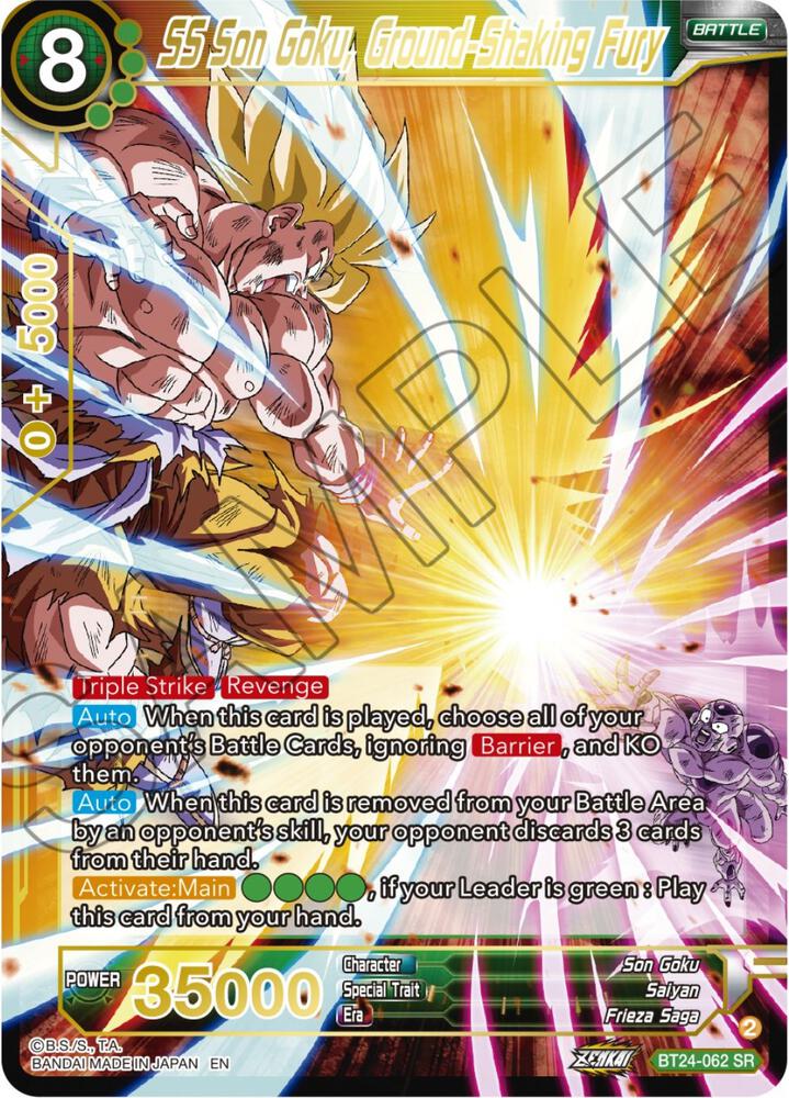 SS Son Goku Ground Shaking Fury BT24-062 Beyond Generations Dragonball Super card