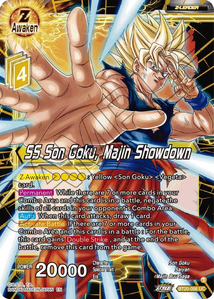 SS Son Goku Majin Showdown BT20-086 Power Absorbed Dragonball Super card