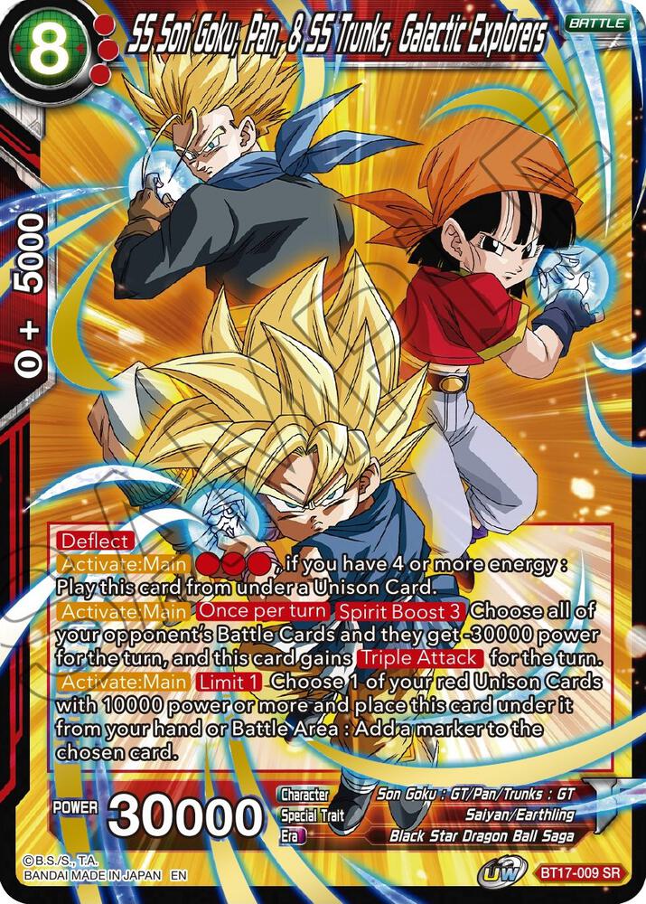 SS Son Goku Pan and SS Trunks Galactic Explorers BT17-009 Ultimate Squad Dragonball Super card