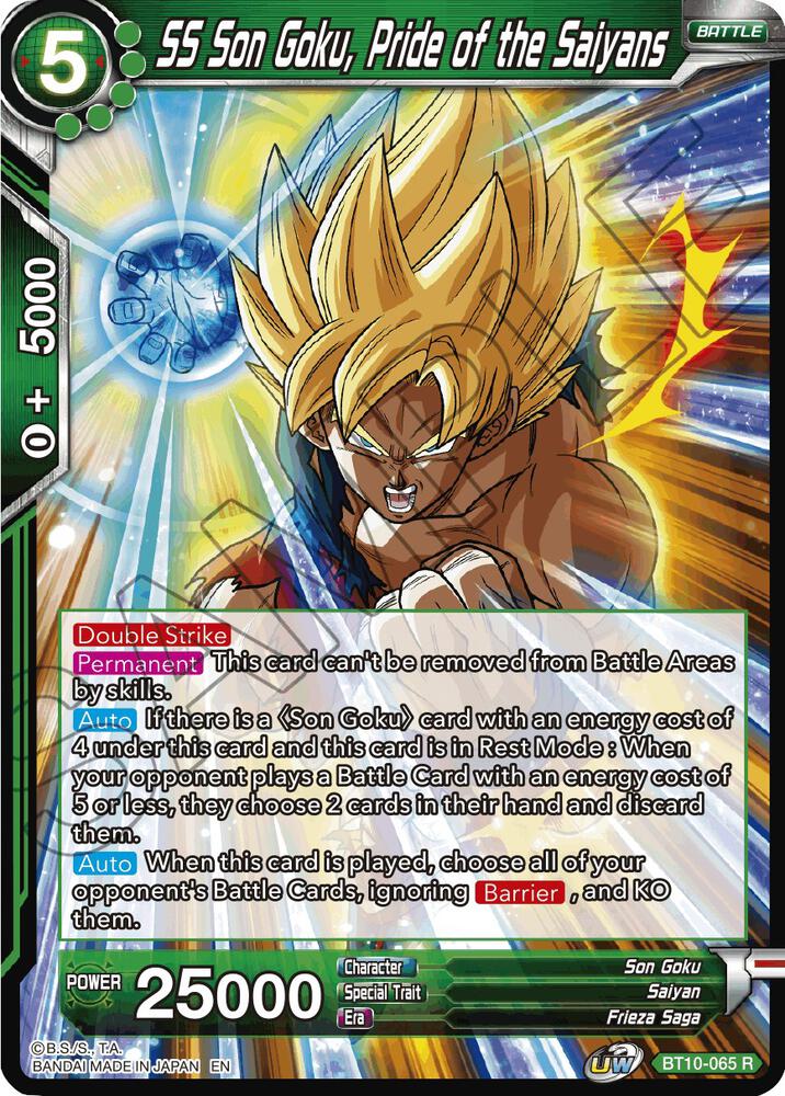SS Son Goku Pride of the Saiyans Foil BT10-065 Rise of the Unison Warrior Dragonball Super card