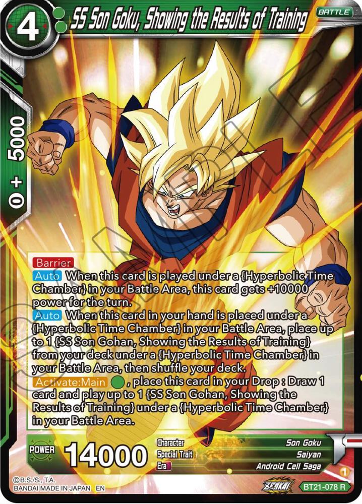 SS Son Goku Showing the Results of Training Foil BT21-078 Wild Resurgence Dragonball Super card