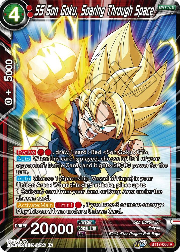 SS Son Goku Soaring Through Space Foil BT17-006 Ultimate Squad Dragonball Super card