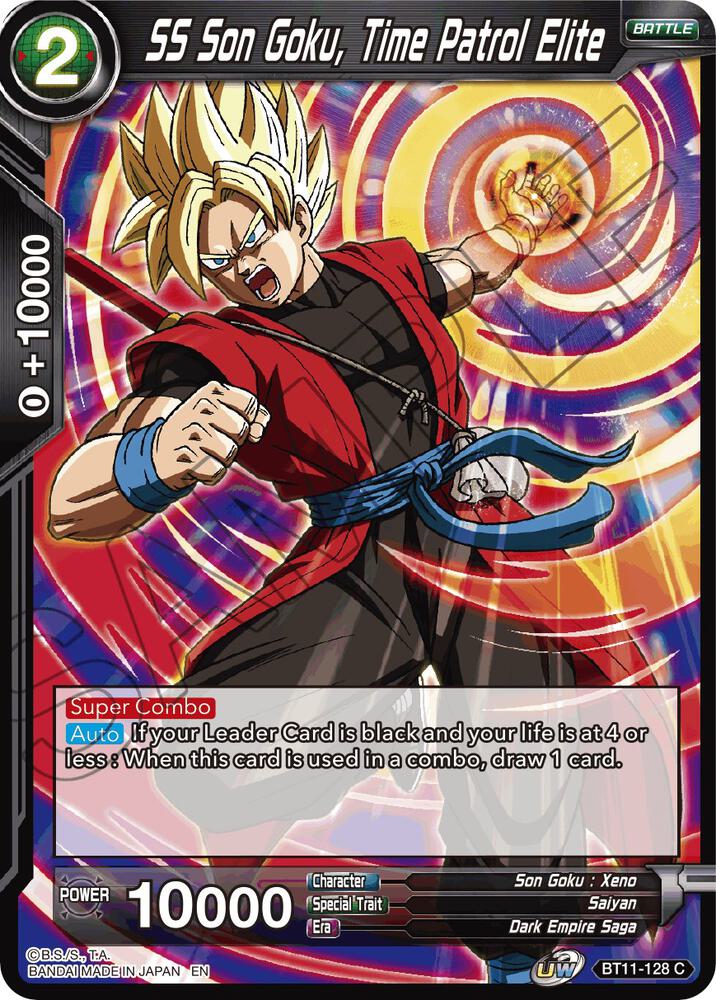 SS Son Goku Time Patrol Elite Foil BT11-128 Vermilion Bloodline Dragonball Super card
