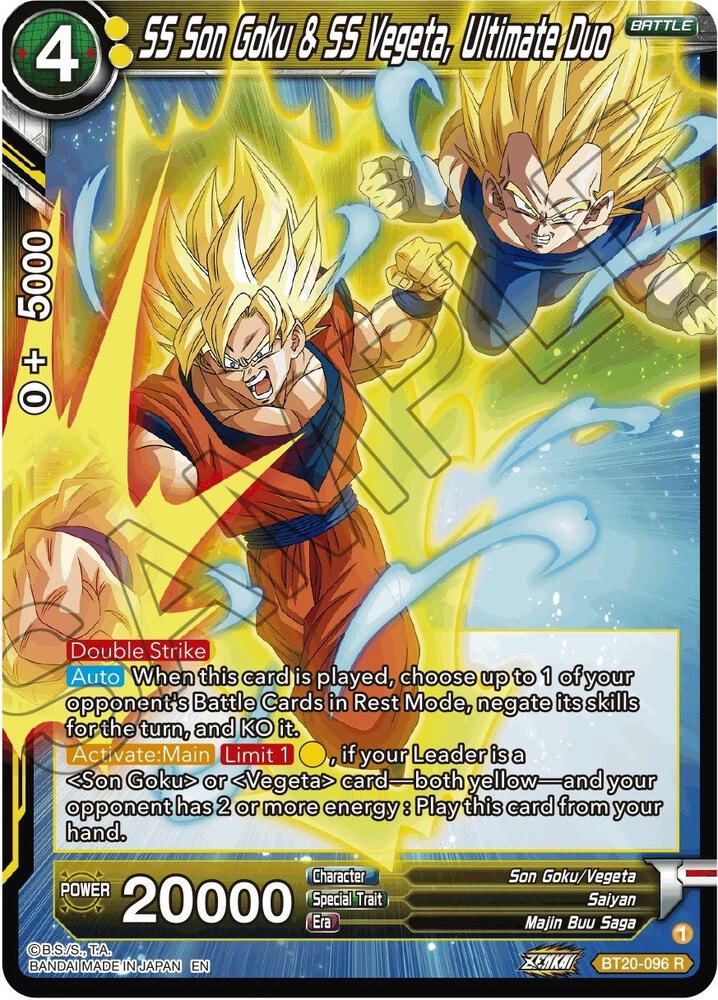 SS Son Goku and SS Vegeta Ultimate Duo Foil BT20-096 Power Absorbed Dragonball Super card