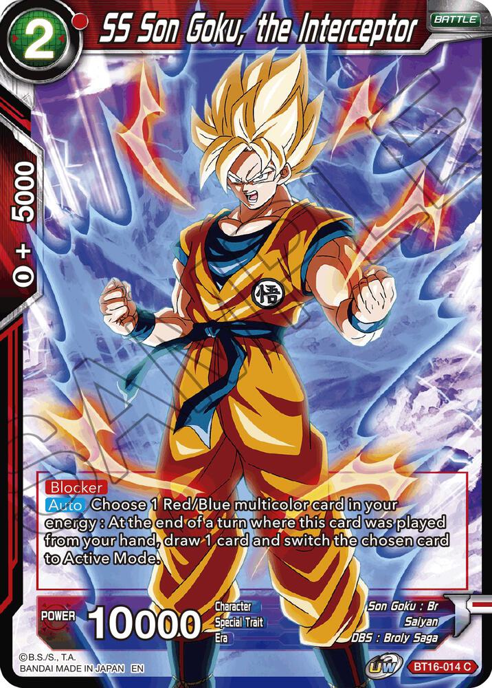 SS Son Goku the Interceptor Foil BT16-014 Realm of the Gods Dragonball Super card