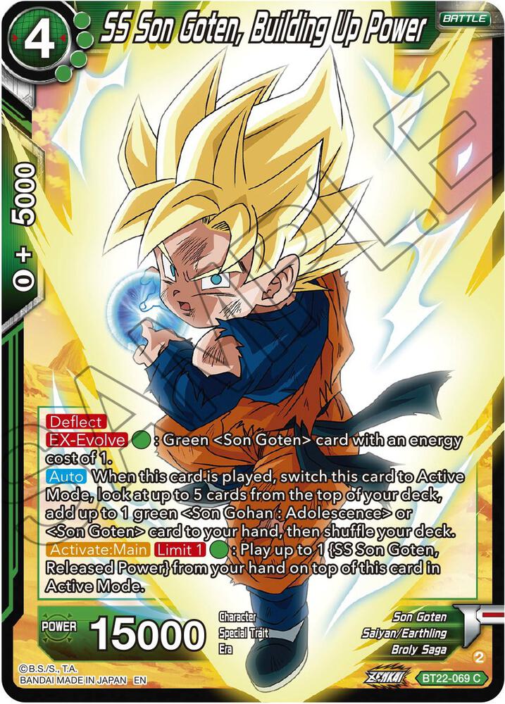 SS Son Goten Building Up Power Foil BT22-069 Critical Blow Dragonball Super card