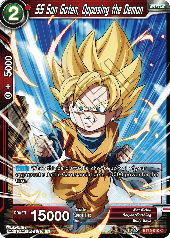 SS Son Goten Opposing the Demon BT15-010 Saiyan Showdown Dragonball Super card