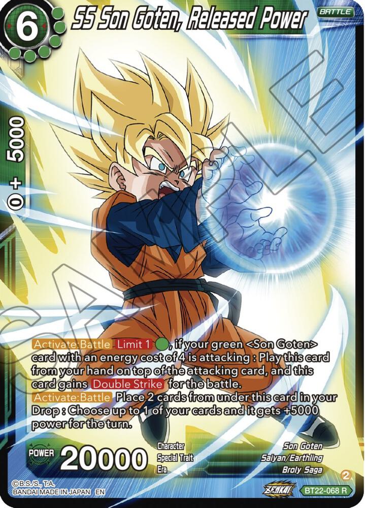 SS Son Goten Released Power BT22-068 Critical Blow Dragonball Super card