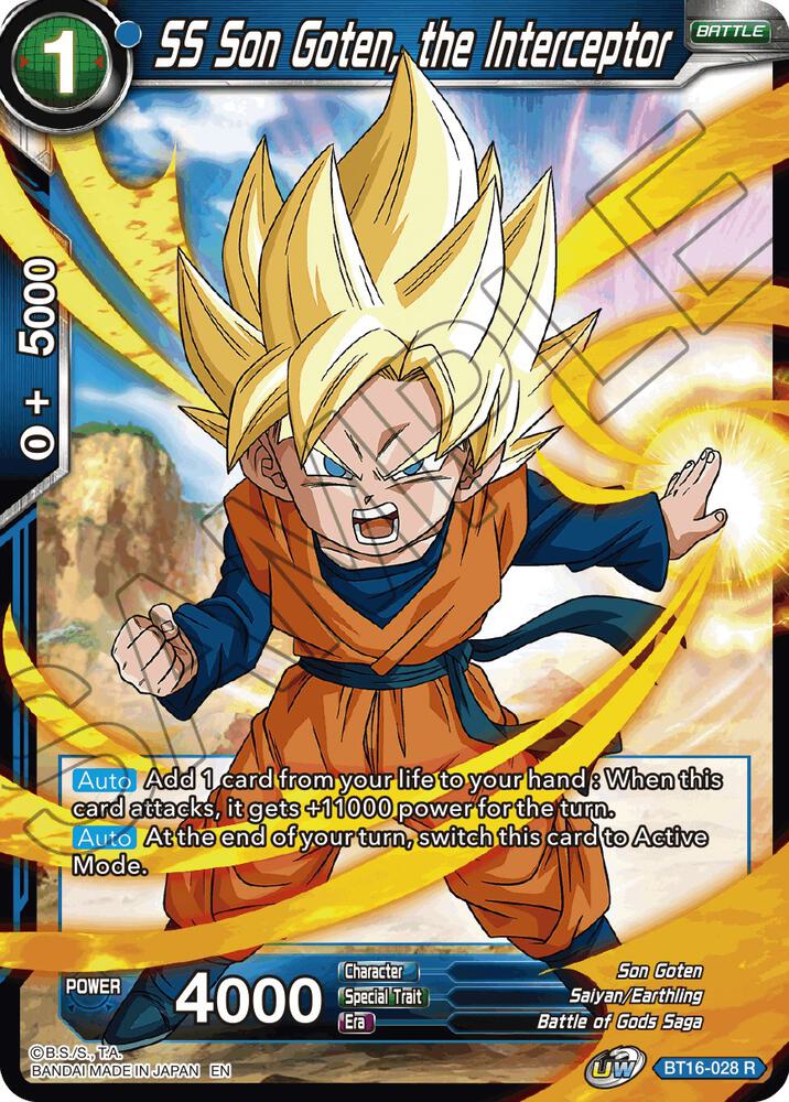 SS Son Goten the Interceptor BT16-028 Realm of the Gods Dragonball Super card