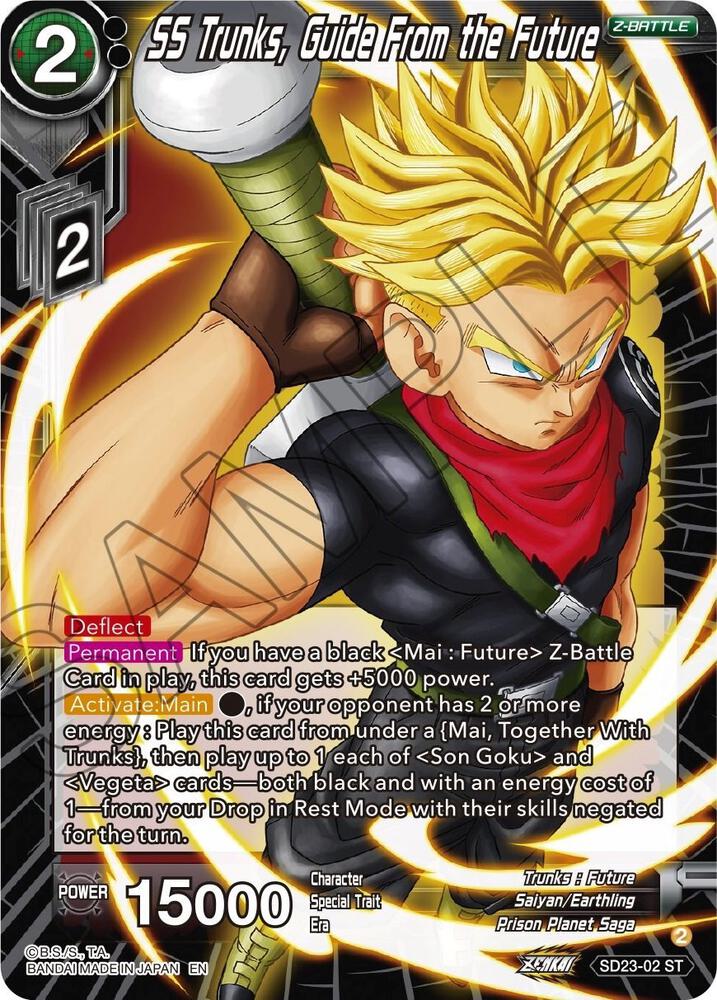 SS Trunks Guide From the Future SD23-02 Critical Blow Dragonball Super card