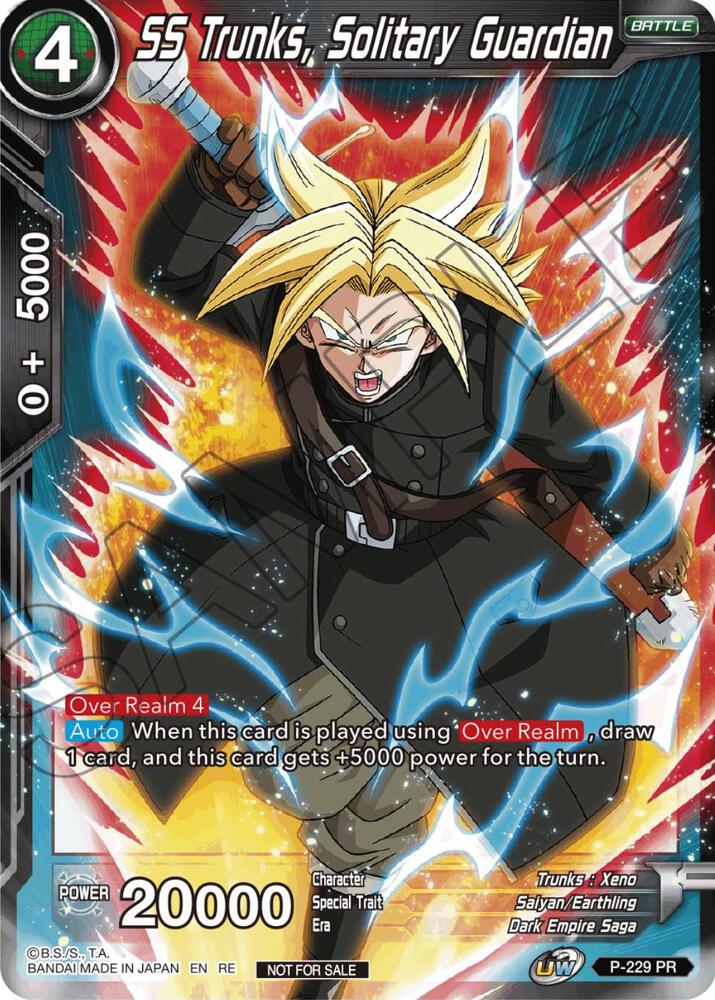 SS Trunks Solitary Guardian Championship Selection Pack 2023 Vol1 P-229 Tournament Promotion Cards Dragonball Super card