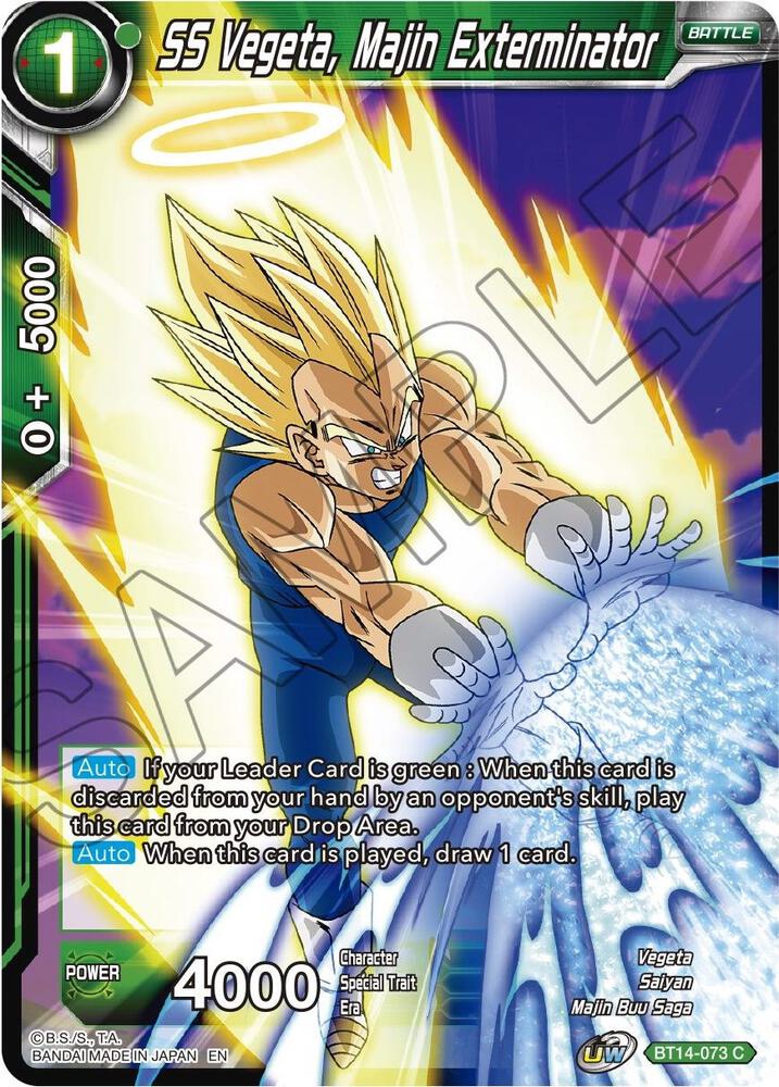 SS Vegeta Majin Exterminator Foil BT14-073 Cross Spirits Dragonball Super card