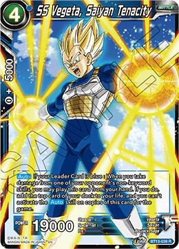 SS Vegeta Saiyan Tenacity BT13-039 Supreme Rivalry Dragonball Super card