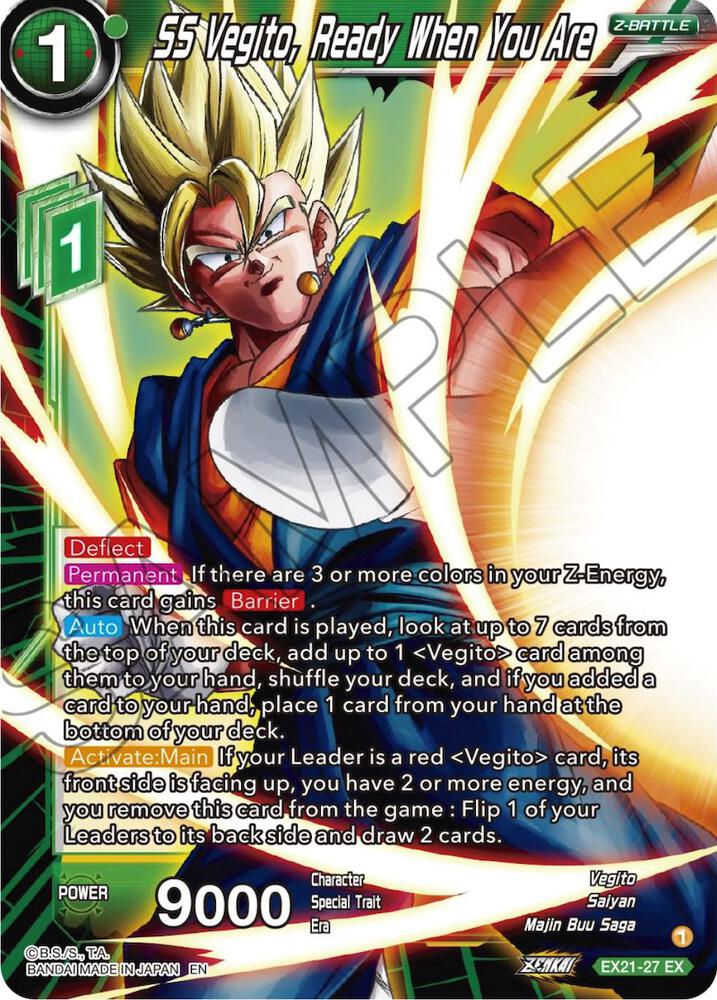SS Vegito Ready When You Are Foil EX21-27 5th Anniversary Set Dragonball Super card