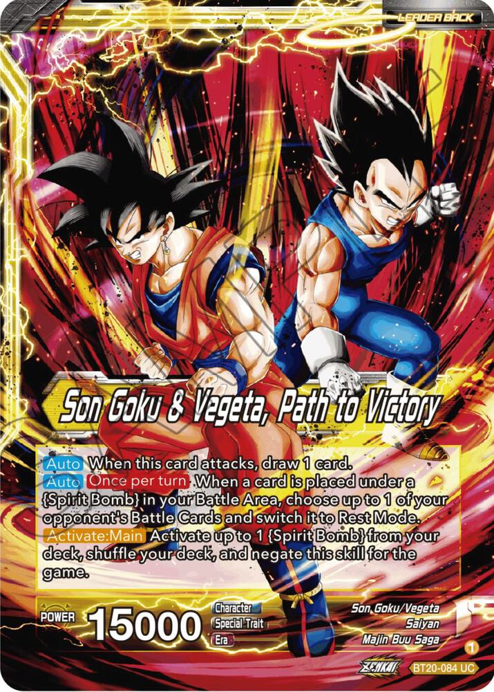 SS Vegito Son Goku and Vegeta Path to Victory BT20-084 Power Absorbed Dragonball Super card