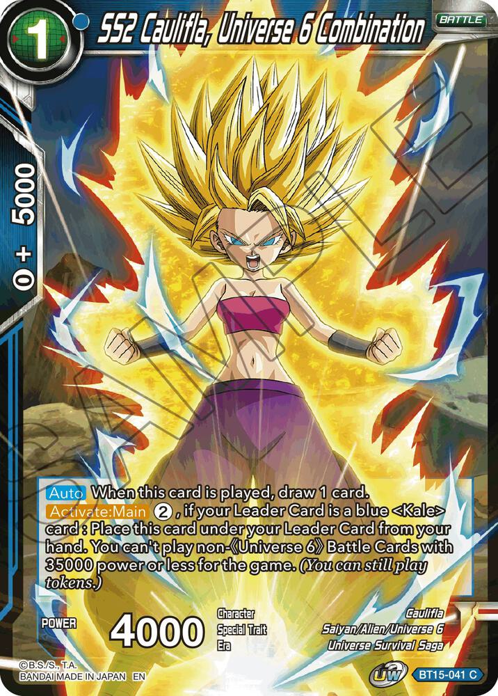 SS2 Caulifla Universe 6 Combination Foil BT15-041 Saiyan Showdown Dragonball Super card