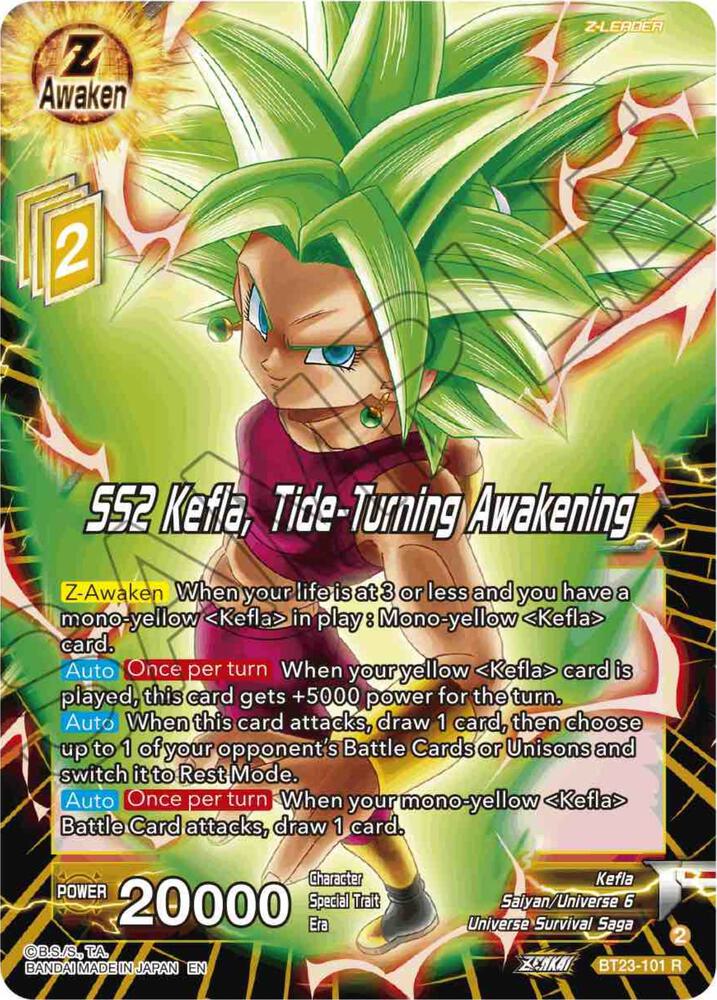 SS2 Kefla Tide Turning Awakening Foil BT23-101 Perfect Combination Dragonball Super card