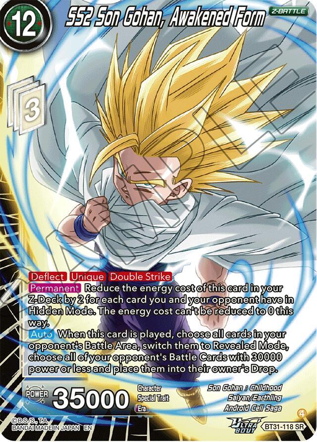 SS2 Son Gohan Awakened Form BT31-118 Impact Beyond Dimensions Dragonball Super card