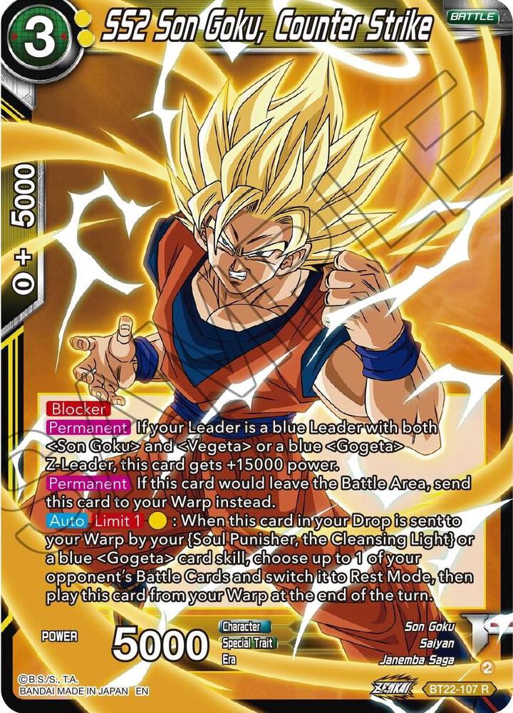 SS2 Son Goku Counter Strike Foil BT22-107 Critical Blow Dragonball Super card