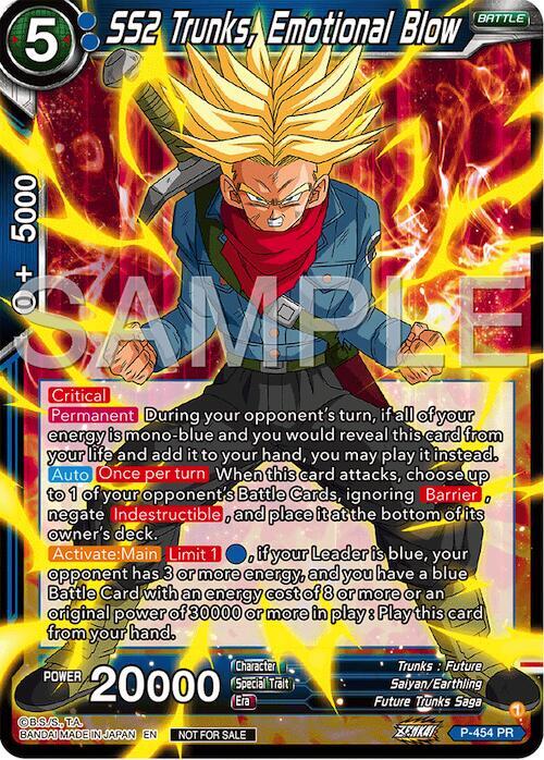 SS2 Trunks Emotional Blow Championship 2024 Finals Pack P-454 Tournament Promotion Cards Dragonball Super card