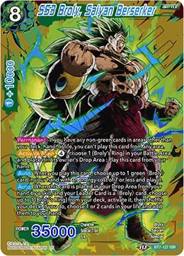 SS3 Broly Saiyan Berserker BT7-127 Assault of the Saiyans Dragonball Super card